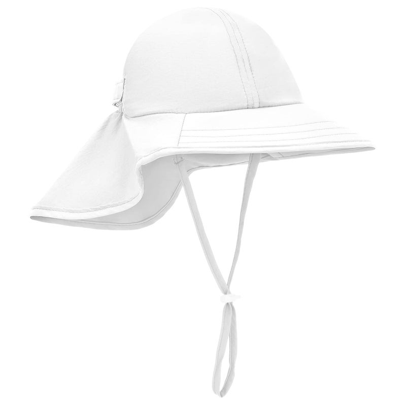Zelda Matilda Baby and Toddler Sun Hat - UPF 50+ Kids Boy & Girl Summer Swim Pool & Beach Hat White - Image 1